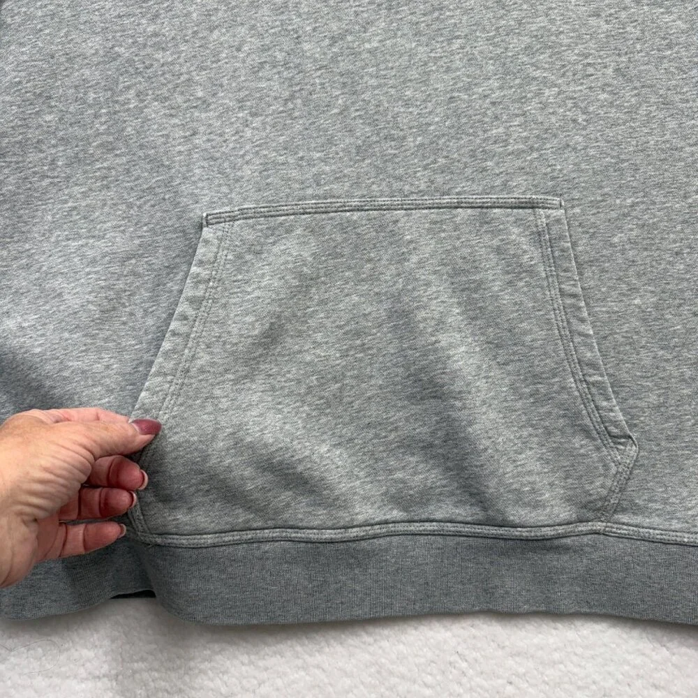 VTG Y2K‎ Nike Embroidered Swoosh Hoodie Heather Gray Streetwear Adult Size XL
